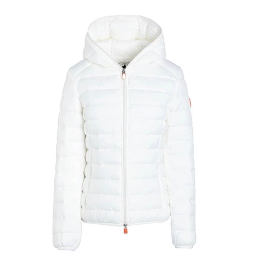 NEW Save The Duck Daisy Hooded Puffer White Jacket Women’s Sz 0 / XS - Picture 12 of 14